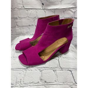 Reaction by Kenneth Cole Women's Size 9 Open Toe Zip Back Chunk Heel Shoes